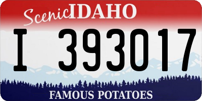 ID license plate I393017