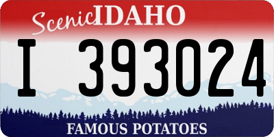 ID license plate I393024