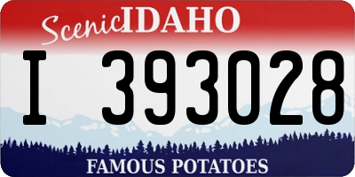 ID license plate I393028