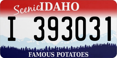 ID license plate I393031
