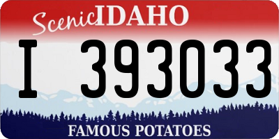 ID license plate I393033