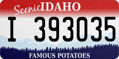 ID license plate I393035
