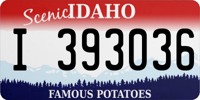 ID license plate I393036