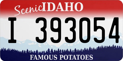 ID license plate I393054