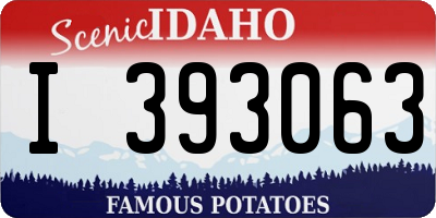 ID license plate I393063