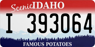 ID license plate I393064