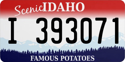 ID license plate I393071