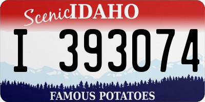 ID license plate I393074