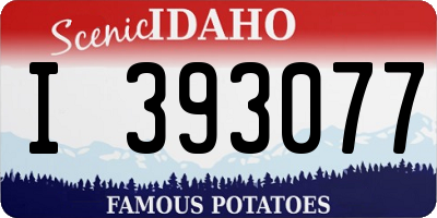 ID license plate I393077