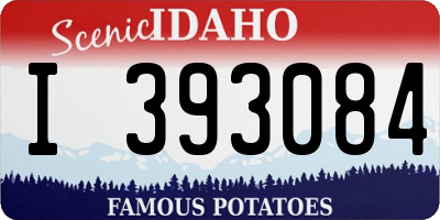 ID license plate I393084