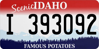 ID license plate I393092