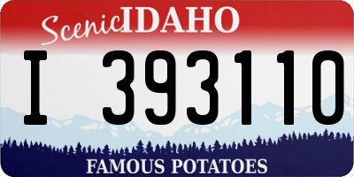 ID license plate I393110
