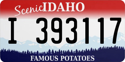 ID license plate I393117