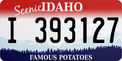 ID license plate I393127