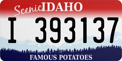 ID license plate I393137