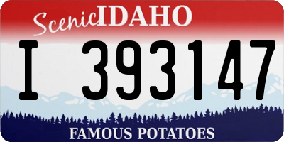 ID license plate I393147