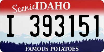 ID license plate I393151