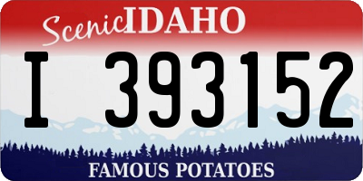 ID license plate I393152
