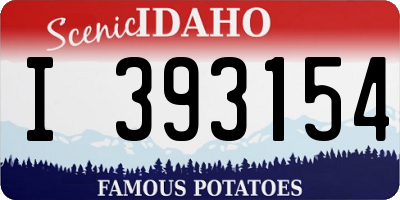 ID license plate I393154