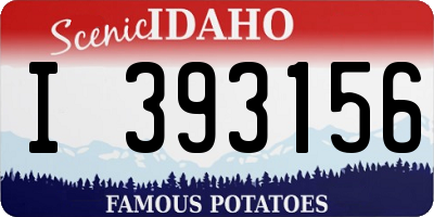 ID license plate I393156