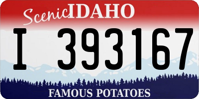 ID license plate I393167