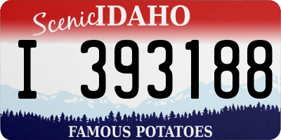 ID license plate I393188