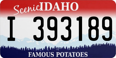 ID license plate I393189