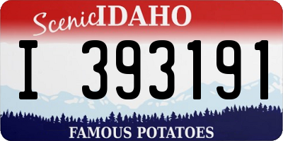 ID license plate I393191