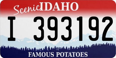 ID license plate I393192