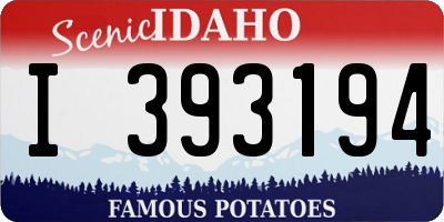 ID license plate I393194