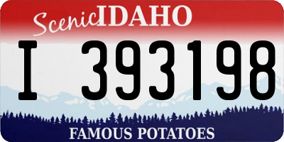 ID license plate I393198