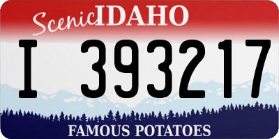 ID license plate I393217