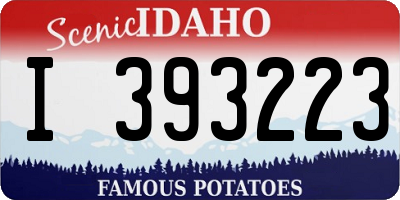 ID license plate I393223
