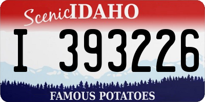 ID license plate I393226