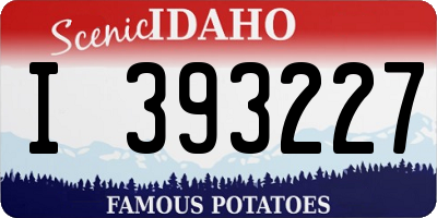 ID license plate I393227