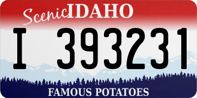 ID license plate I393231