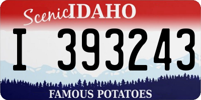 ID license plate I393243