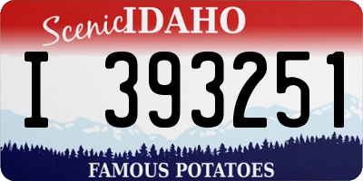 ID license plate I393251