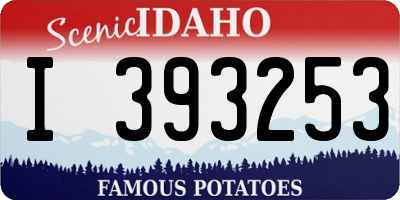 ID license plate I393253