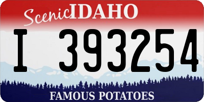ID license plate I393254