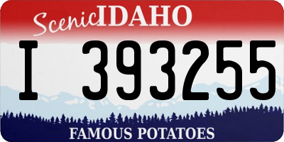 ID license plate I393255