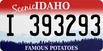 ID license plate I393293