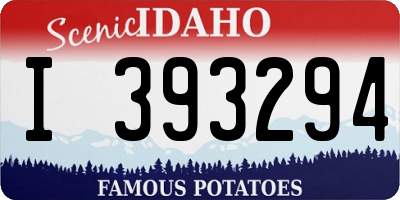 ID license plate I393294