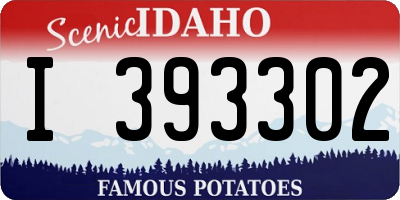 ID license plate I393302