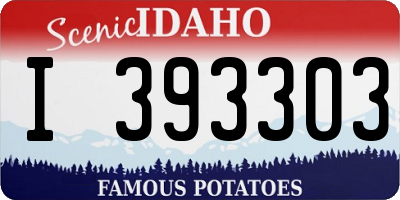 ID license plate I393303