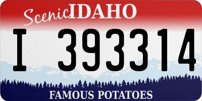 ID license plate I393314