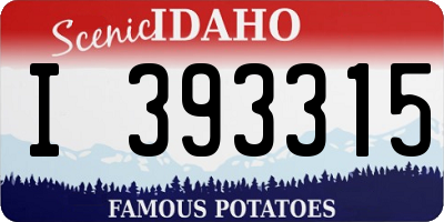 ID license plate I393315