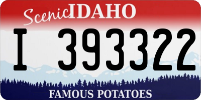 ID license plate I393322