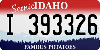 ID license plate I393326