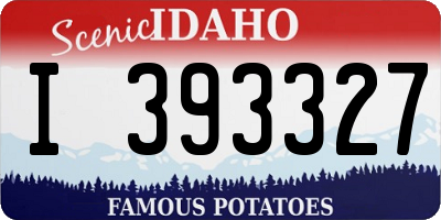 ID license plate I393327